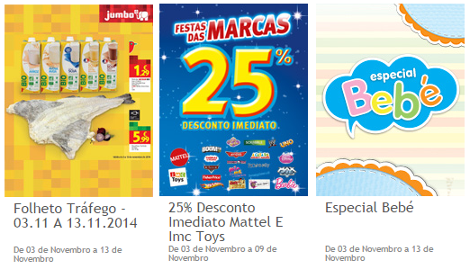 Novos folhetos Jumbo 3 nov