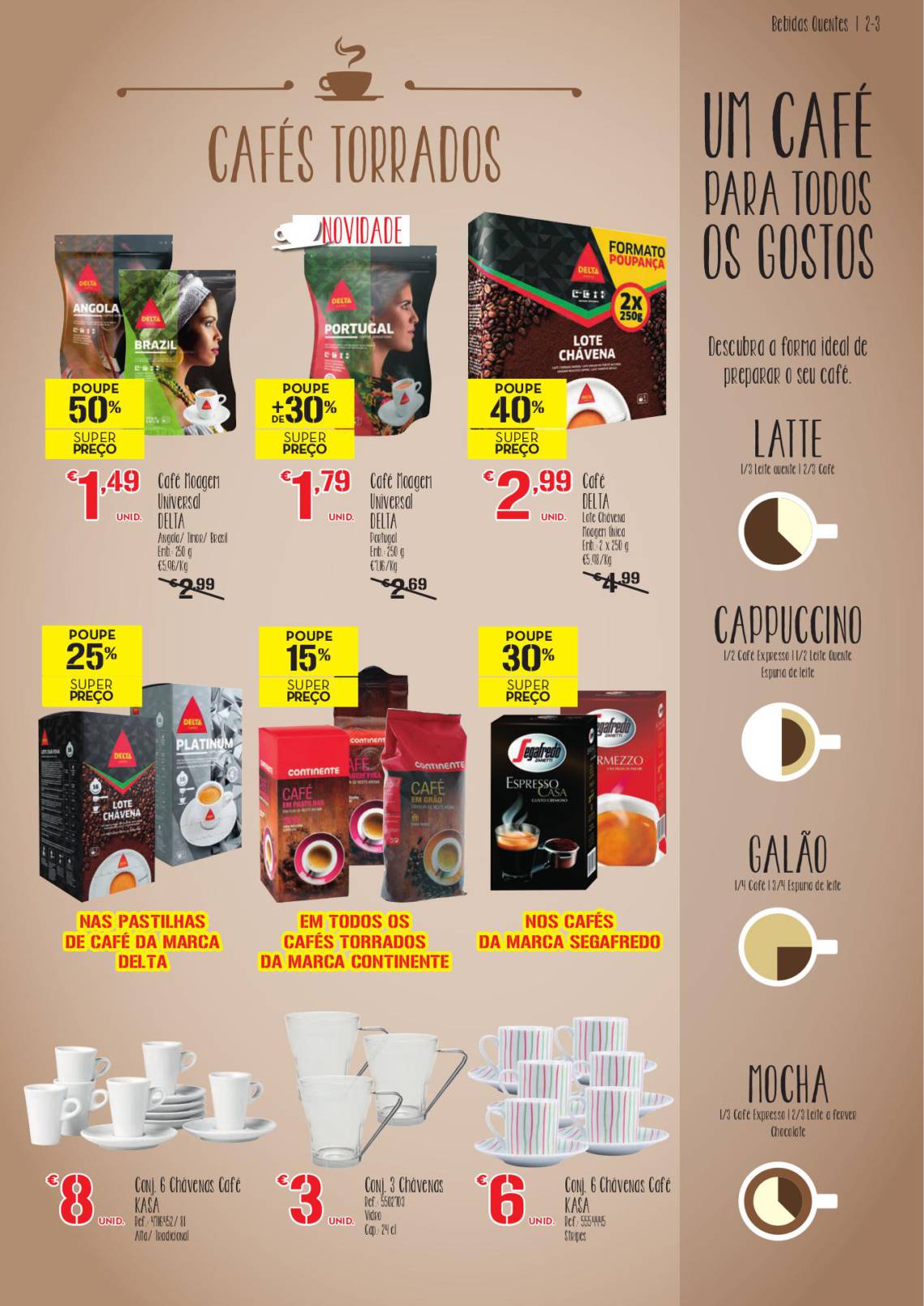 Antevisão folheto Continente especial bebidas quentes