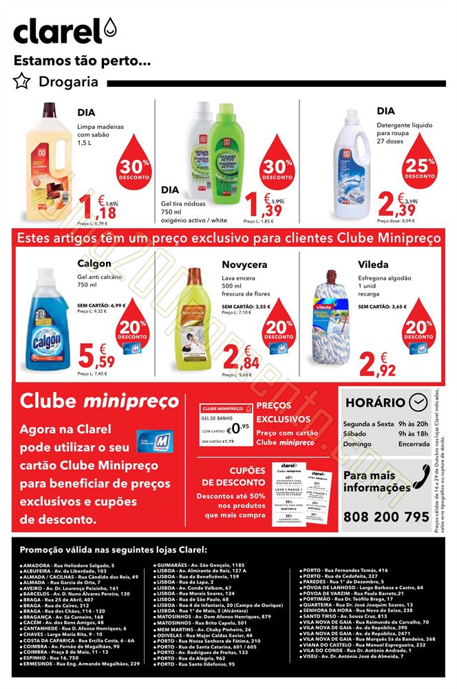 Antevisão folheto Clarel 16a29out