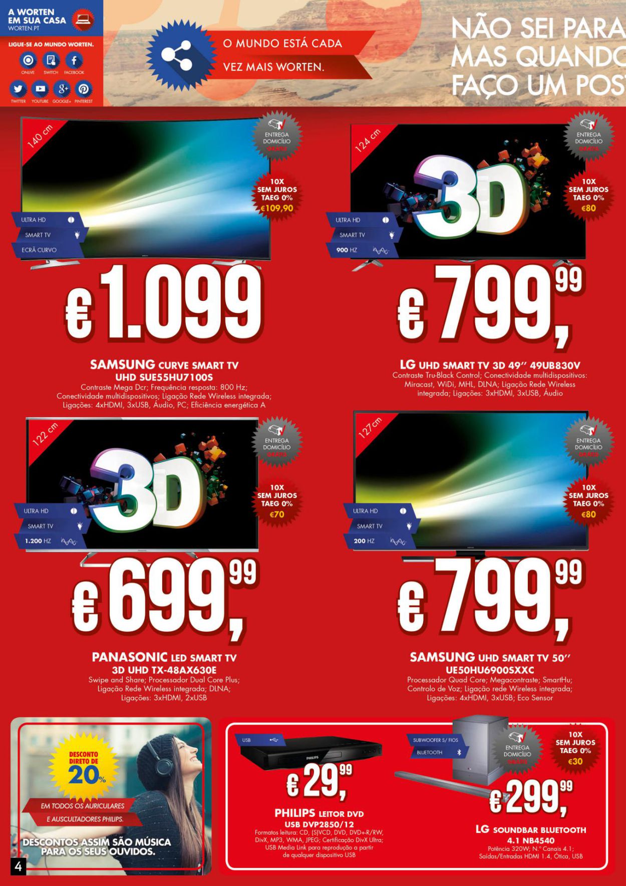 Novo folheto Worten 15a28ab Novo folheto Worten