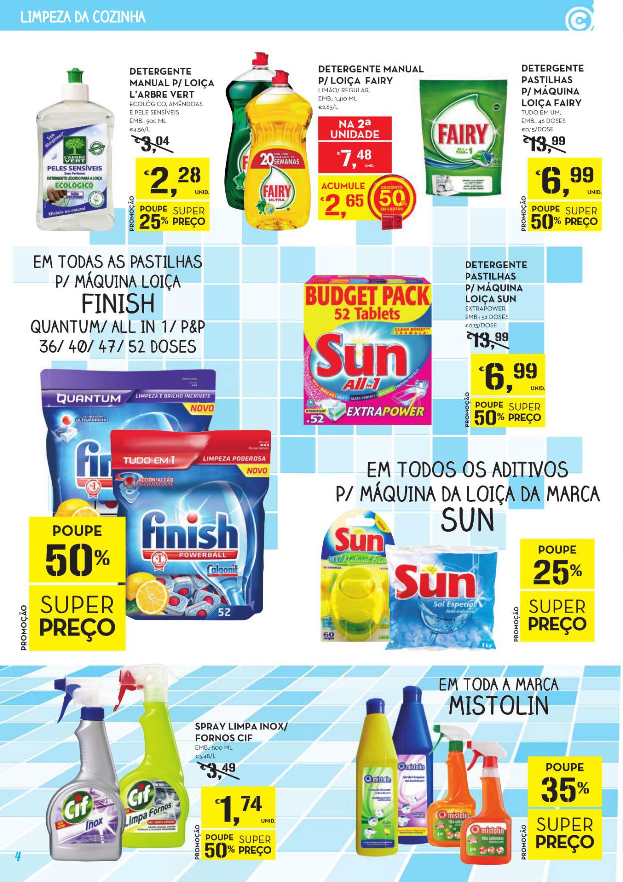 Novo folheto Continente Poupar a Limpar