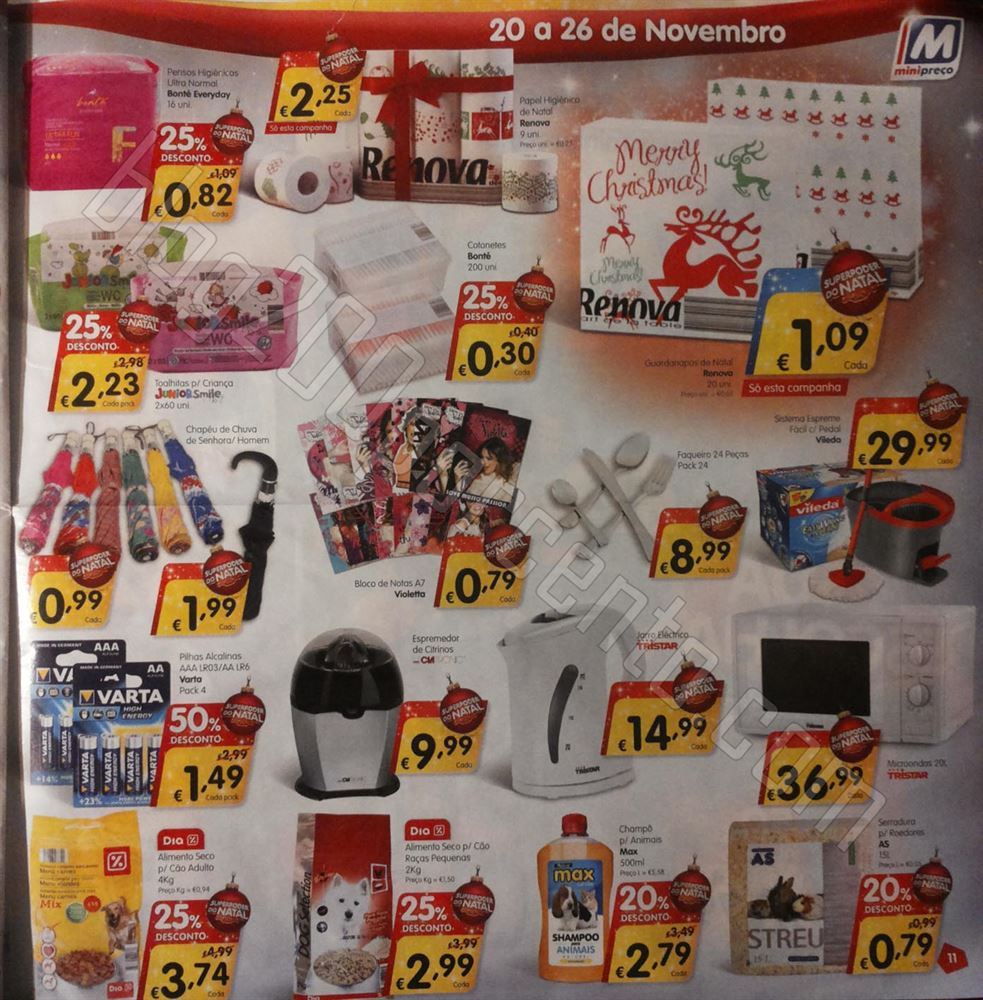 Antevisão promoções folheto Minipreço 20a26nov