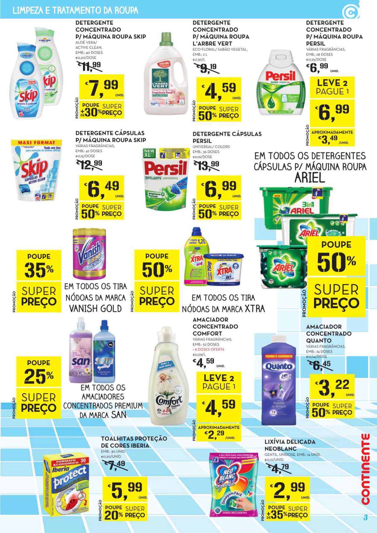 Novo folheto Continente Poupar a Limpar