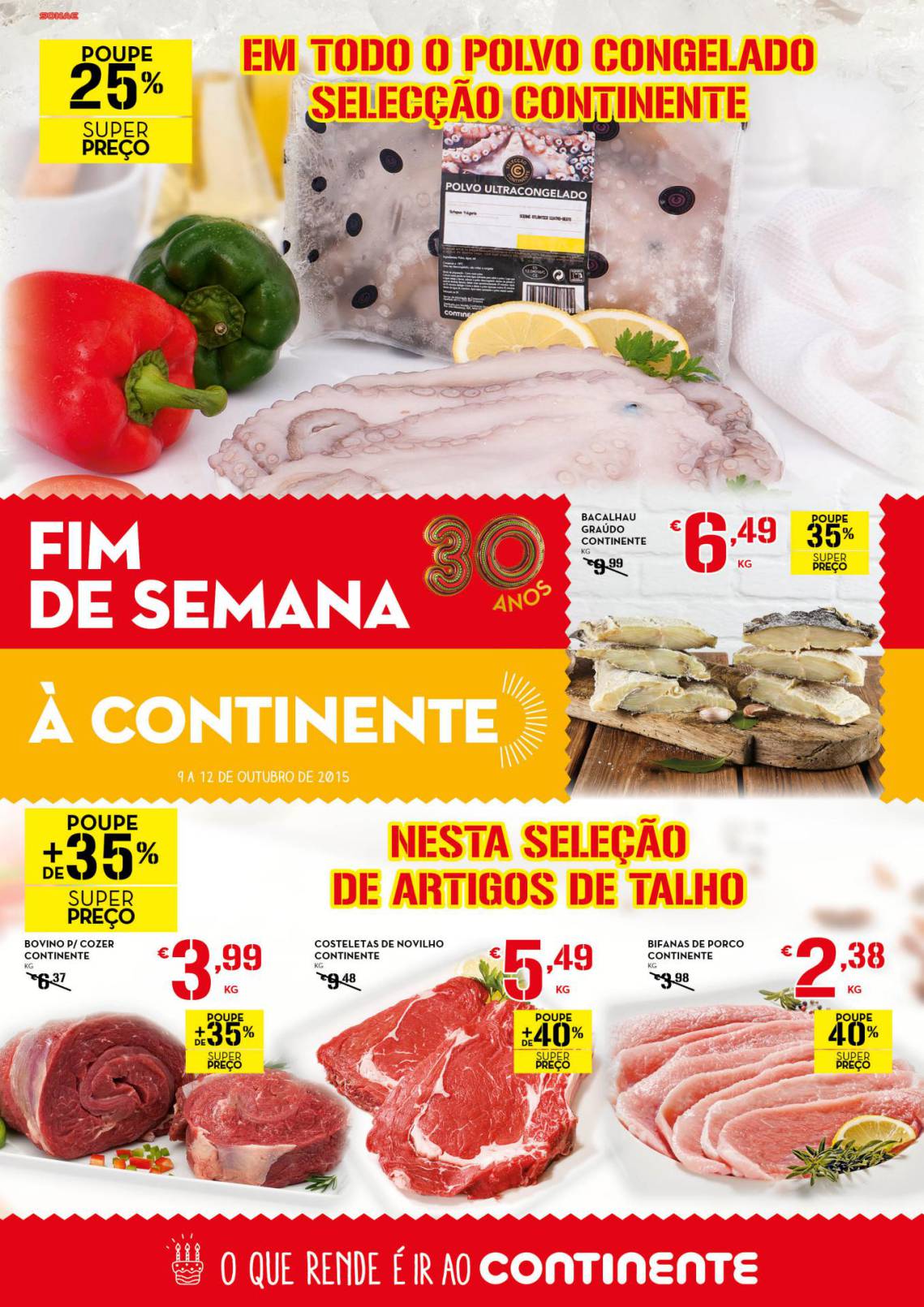 Antevisão folheto Continente especial fim semana